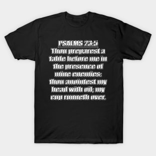 Psalms 23:5 King James Version (KJV) T-Shirt